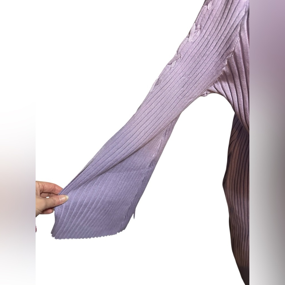 Ashley Stewart Ribbed Lavender Midi Dress size 22/24 NWT - Picture 4 of 6
